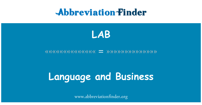 LAB: Language and Business