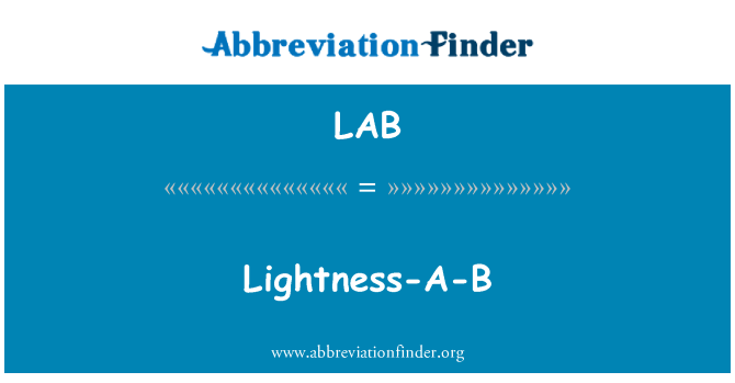 LAB: Ελαφρότητα-A-B
