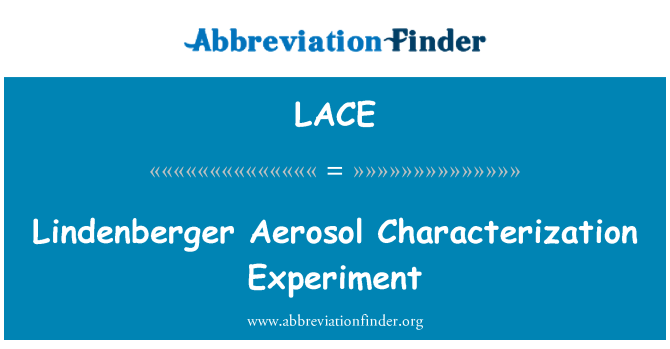 LACE: Esperimento di caratterizzazione Lindenberger Aerosol