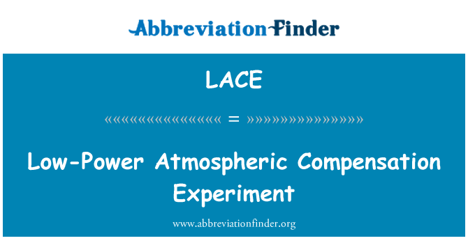 LACE: Lajan asirans Atmosphère ba-pouvwa eksperyans