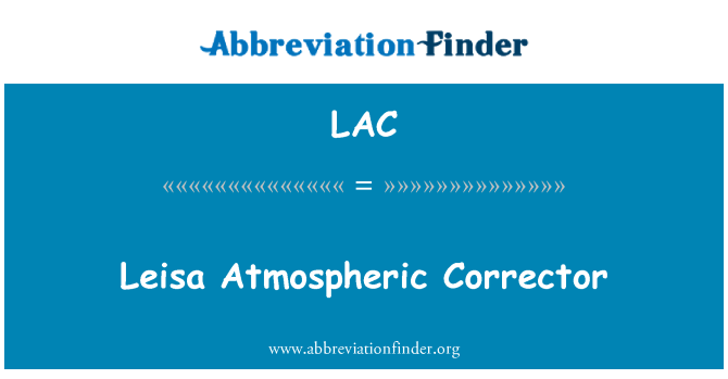 LAC: Leisa Atmospheric Corrector