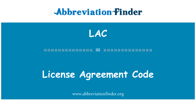 LAC: Codul de acordul de licenţă