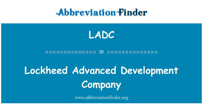 LADC: Lockheed avanceret udvikling selskab