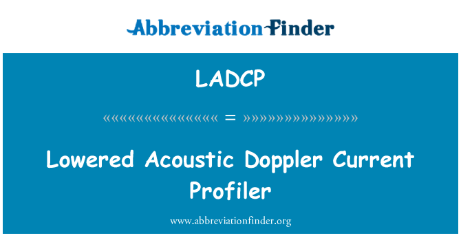 LADCP: Abaissé acoustique Doppler profileur de courant