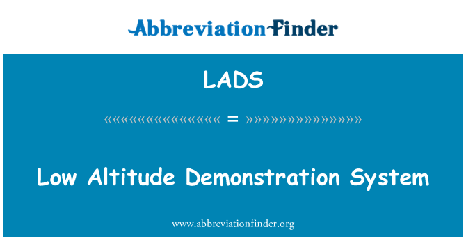 LADS: Sistèm demonstrasyon altitid trè ba