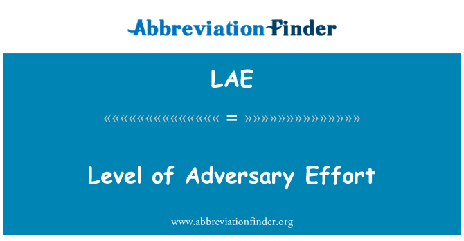 LAE: Nivell d'esforç de l'adversari