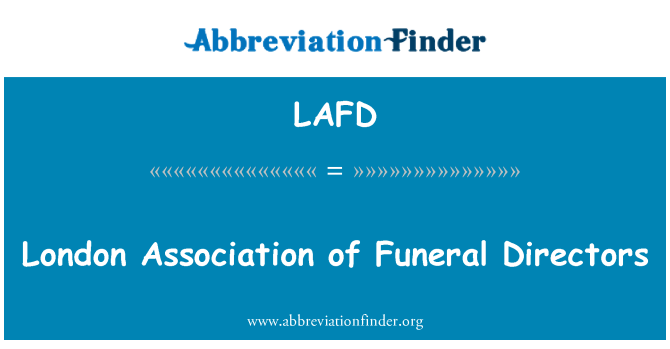 LAFD: 倫敦的葬禮司儀協會