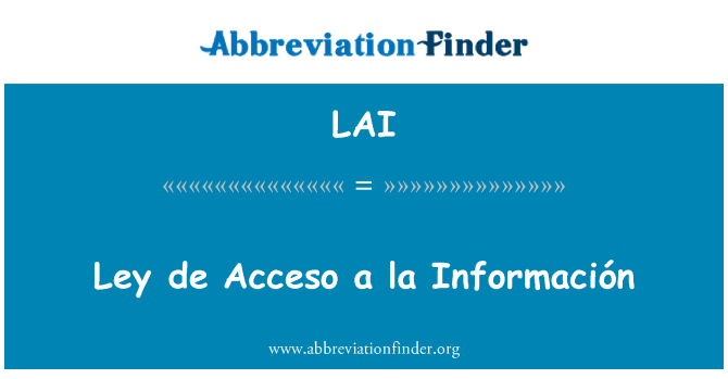 LAI: Ley elérési út La Información