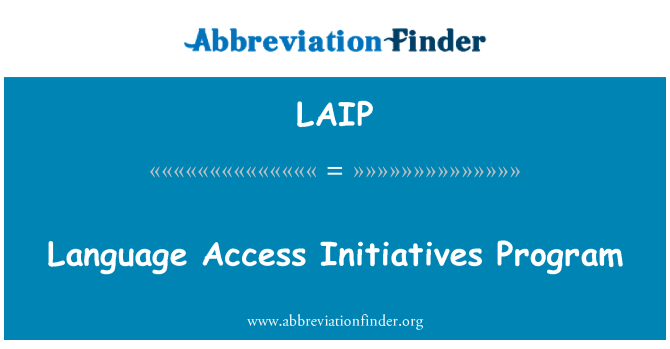 LAIP: 语言访问行动计划