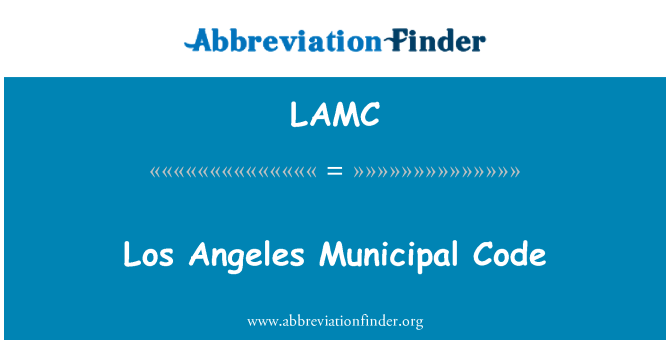 LAMC: Los Angeles kotamadya kode