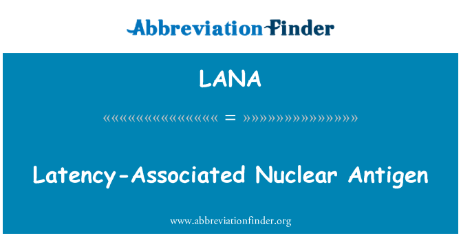 LANA: Latency-Associated Nuclear Antigen