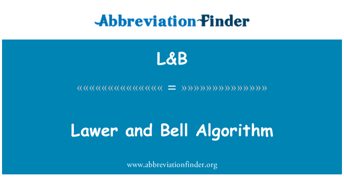 L&B: Lamine et algorithme de Bell