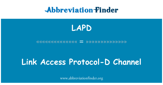 LAPD: Link Access Protocol-D kanal
