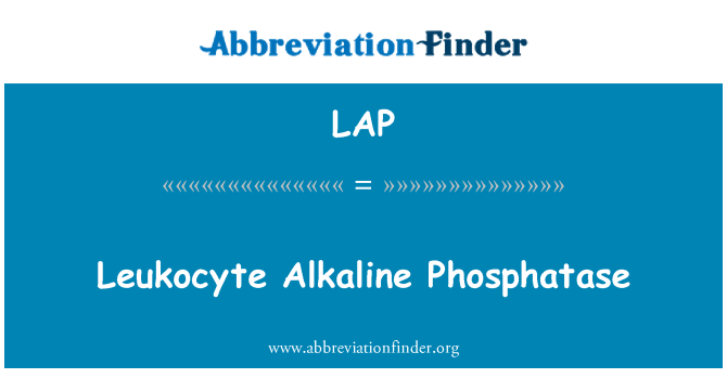 LAP: Phosphatase alcalin leukocyte