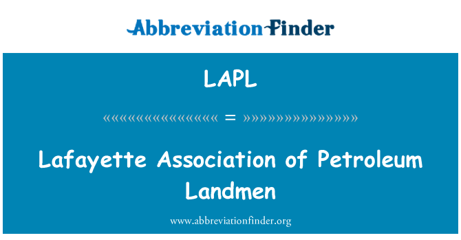 LAPL: Lafayette Association of Petroleum Landmen