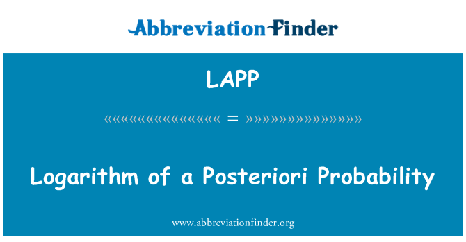 LAPP: Logaritmus pravděpodobnosti Posteriori
