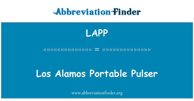 LAPP: Pulser נייד לוס אלמוס