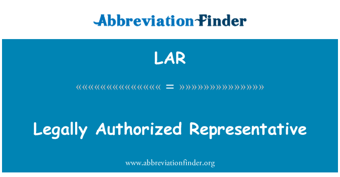 LAR: نماینده از نظر قانونی مجاز