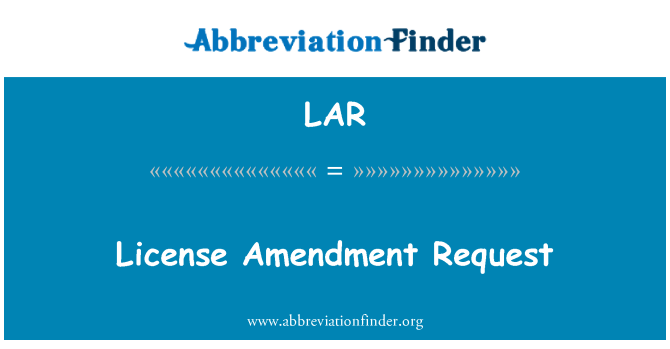 LAR: 免許改正要請