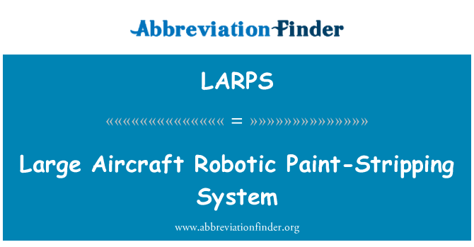 LARPS: Velká letadla robotický systém vypuzování Paint
