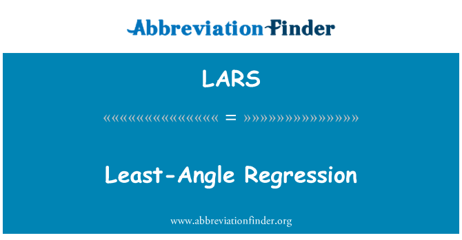 LARS: Regressió mínim-Angle