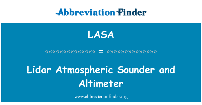 LASA: Lidar 大気魚群探知機と高度計