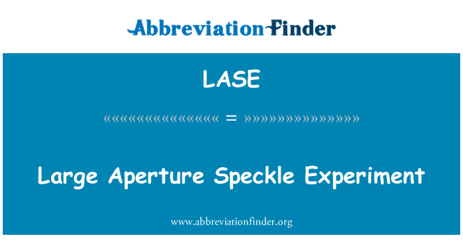 LASE: Gwo twou Speckle eksperyans
