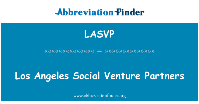 LASVP: 洛杉磯社會創投