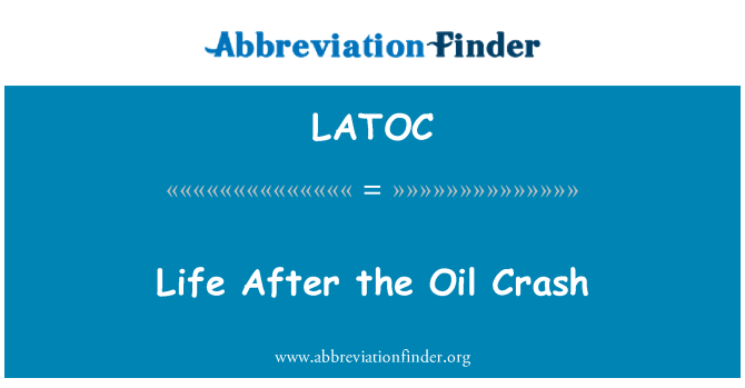 LATOC: ชีวิตหลังจากความล้มเหลวของน้ำมัน