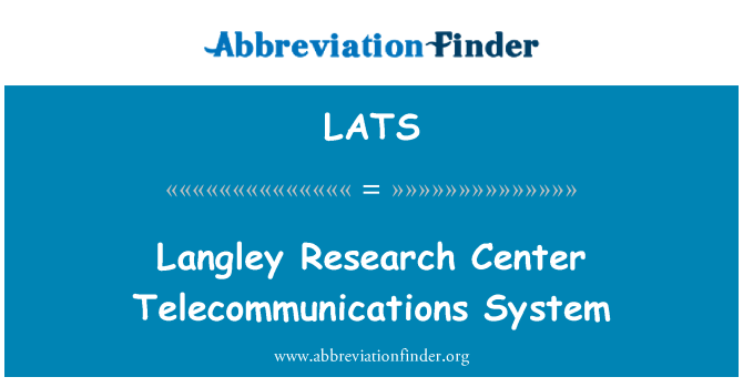 LATS: Sistèm telekominikasyon Langley Research Center
