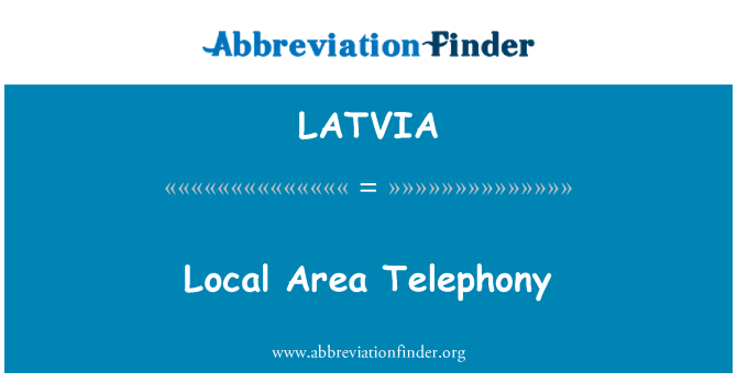 LATVIA: Místní oblast telefonní