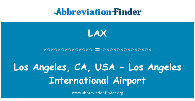 LAX: Los Angeles, CA, Stati Uniti - aeroporto internazionale di Los Angeles