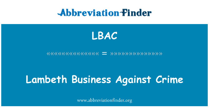 LBAC: Lambeth Business Against Crime