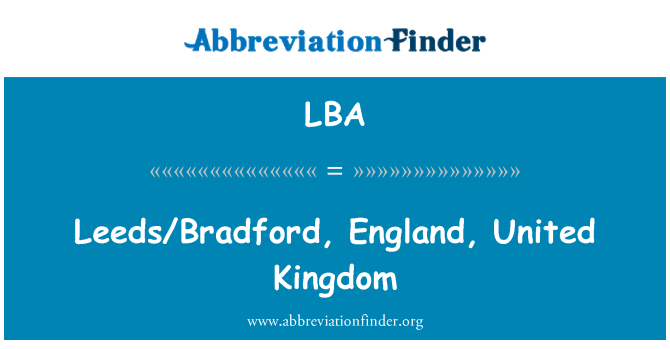 LBA: Leeds/Bradford, Inglaterra, Reino Unido