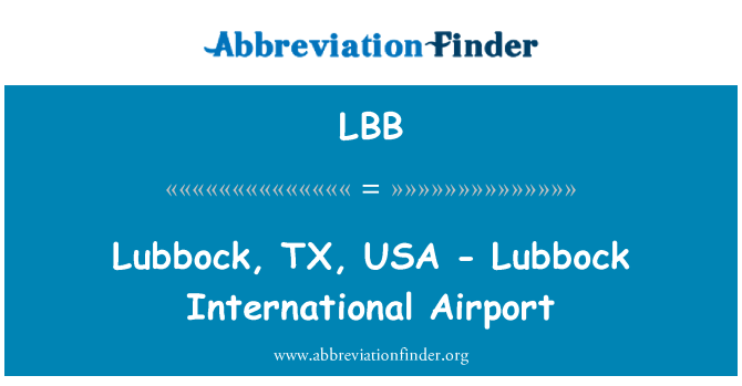 LBB: Лаббок, Техас, США - Международный аэропорт Лаббок