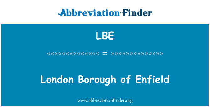 LBE: London Borough de Enfield