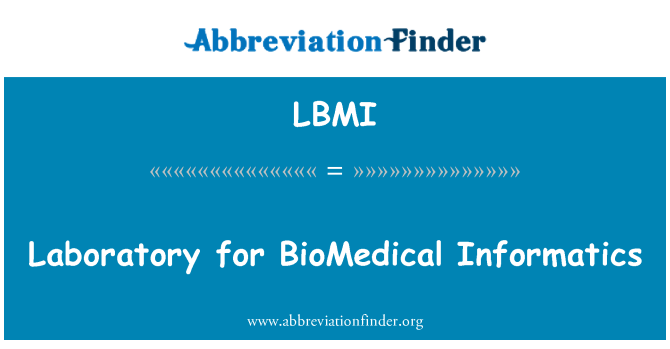 LBMI: Laboratorium voor biomedische informatica