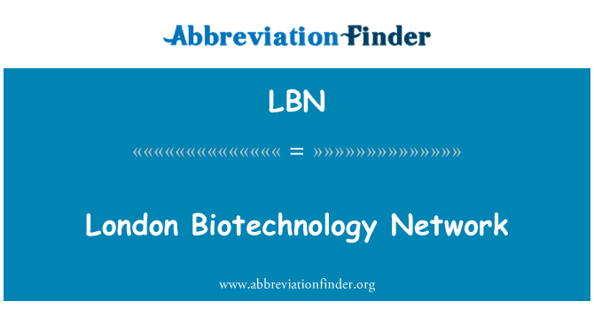 LBN: Londýn biotechnologie síť