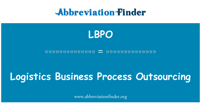 LBPO: Logística empresarial externalización de procesos