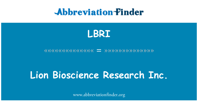 LBRI: Lleó Bioscience recerca Inc.