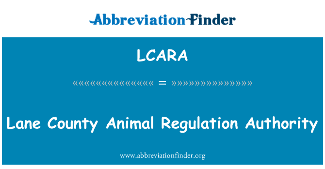 LCARA: Лейн графства Animal регулирование полномочий