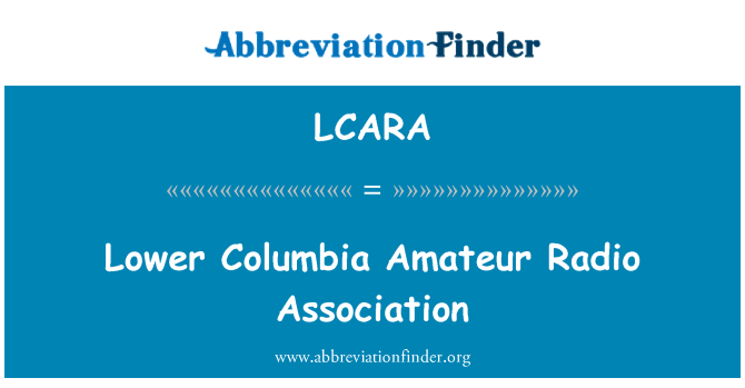 LCARA: Spodnji Columbia Amateur Radio Association