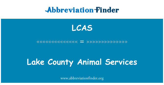 LCAS: Lake County Animal Services