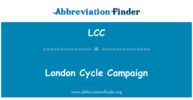 LCC: Campagna di ciclo di Londra