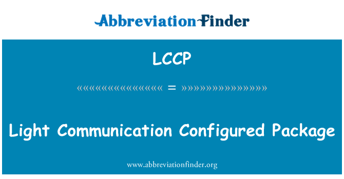 LCCP: Леки комуникация конфигурирани пакет