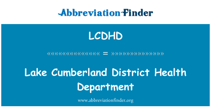 LCDHD: Lake Cumberland linnaosa tervise osakond
