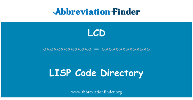 LCD: LISP 代碼目錄