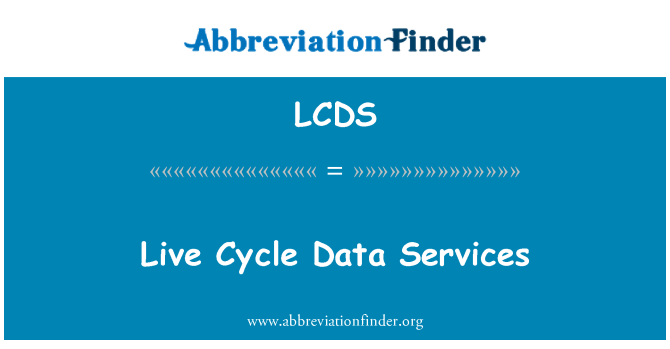 LCDS: Live syklus datatjenester