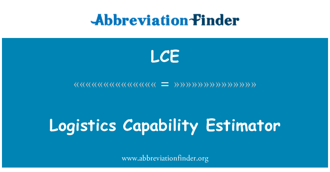 LCE: Estimator gallu logisteg