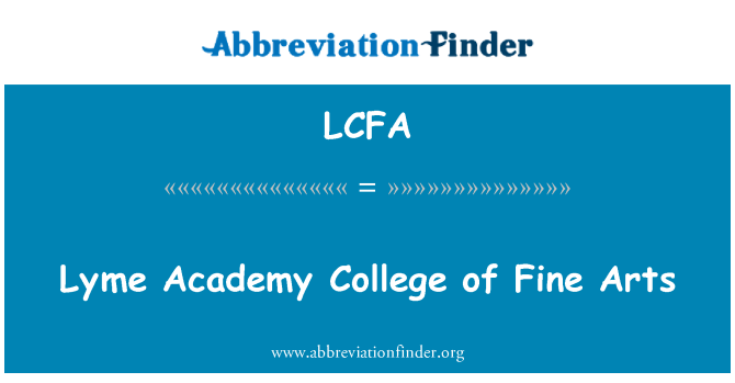 LCFA: ליים המכללה האקדמיה לאמנות יפה